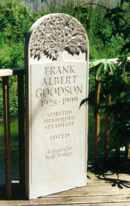 Portland stone headstone