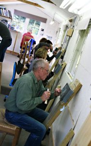 Letter carving course at Dovecot Studio with Martin Cook