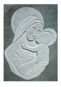 Relief carved Cumbrian slate by Martin Cook
